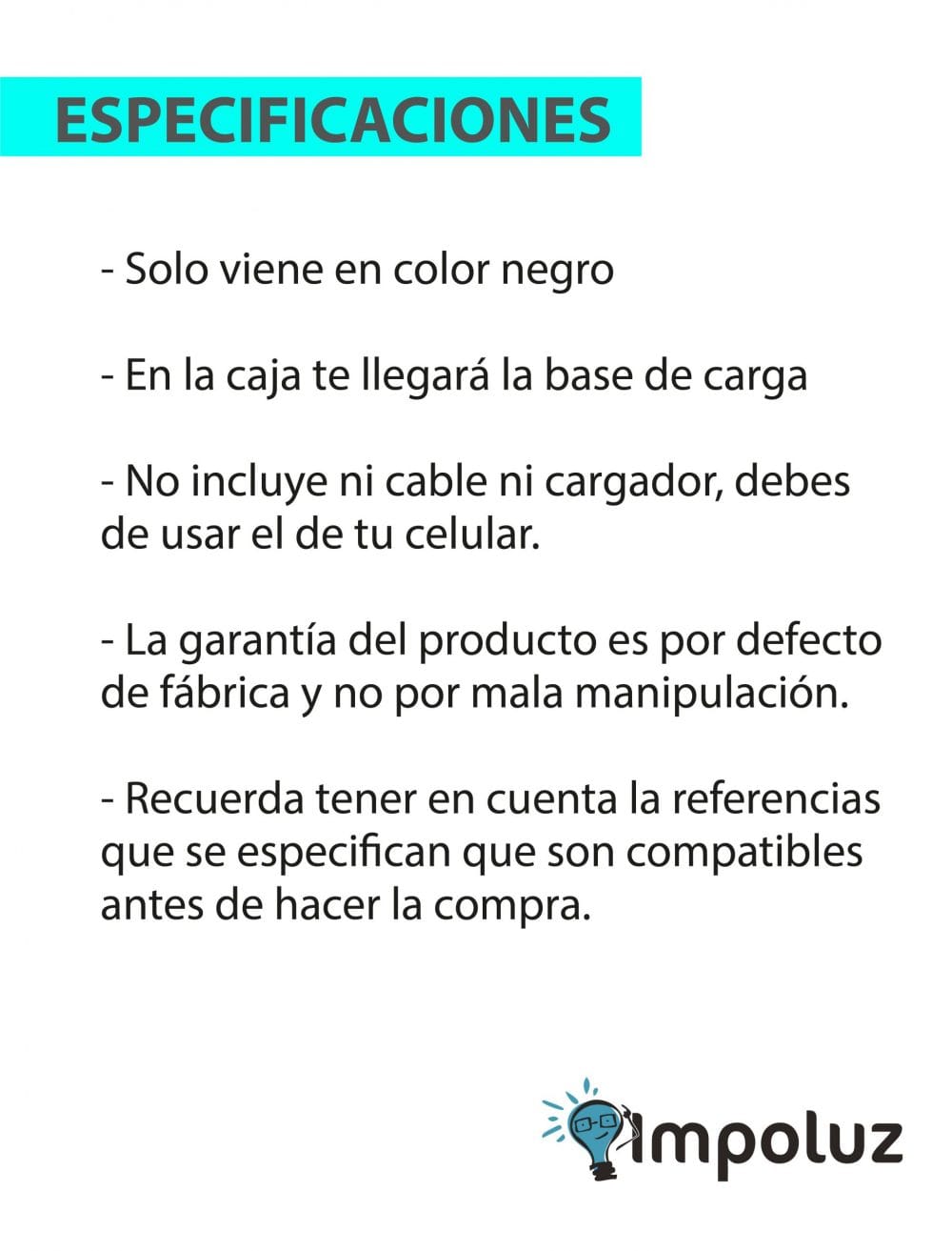 cargador inalambrico universal