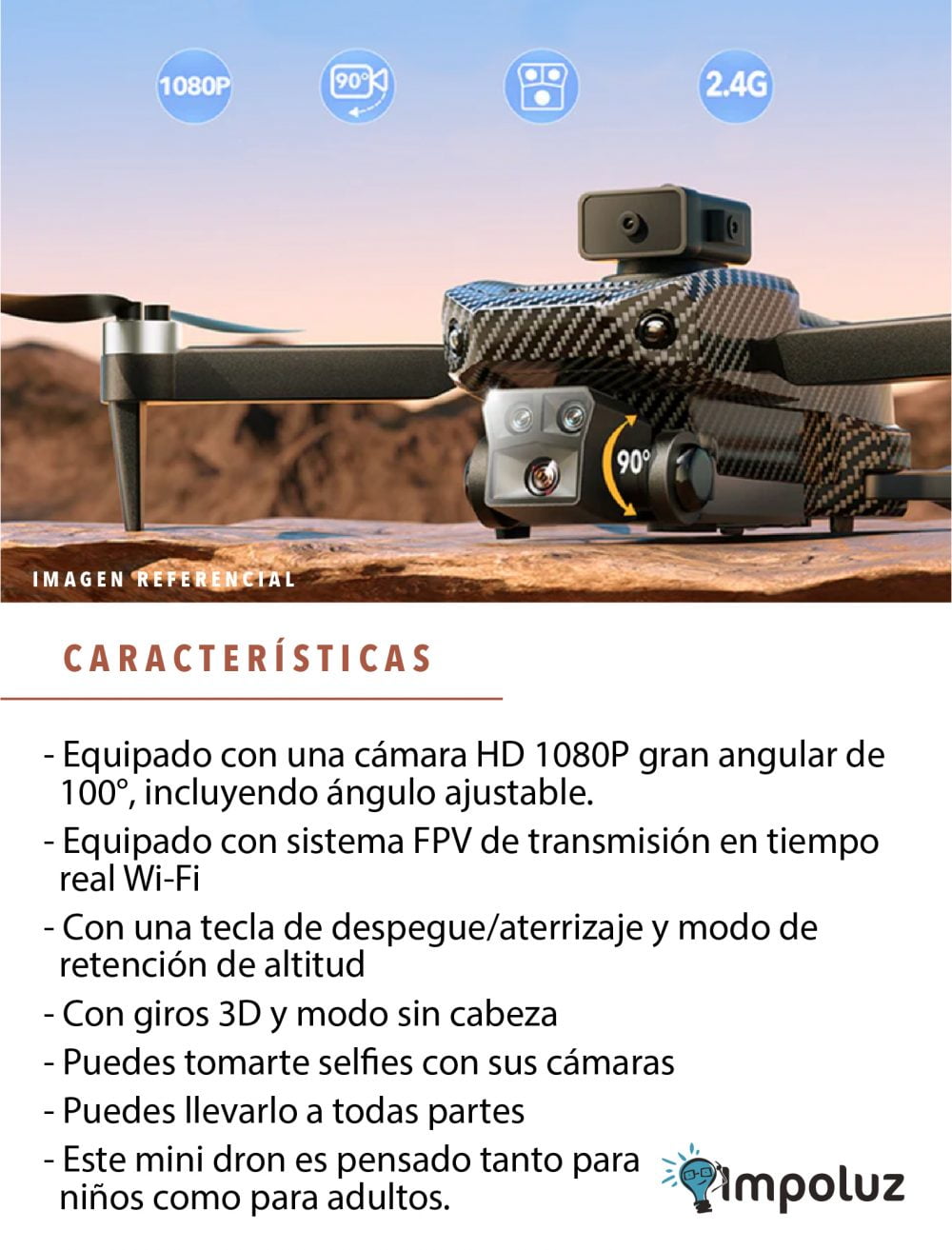 Caracteristicas que ofrece el dron profesional con gps camara calidad