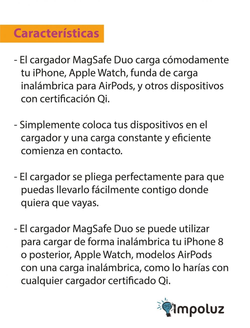 cargador magnetico iphone y reloj