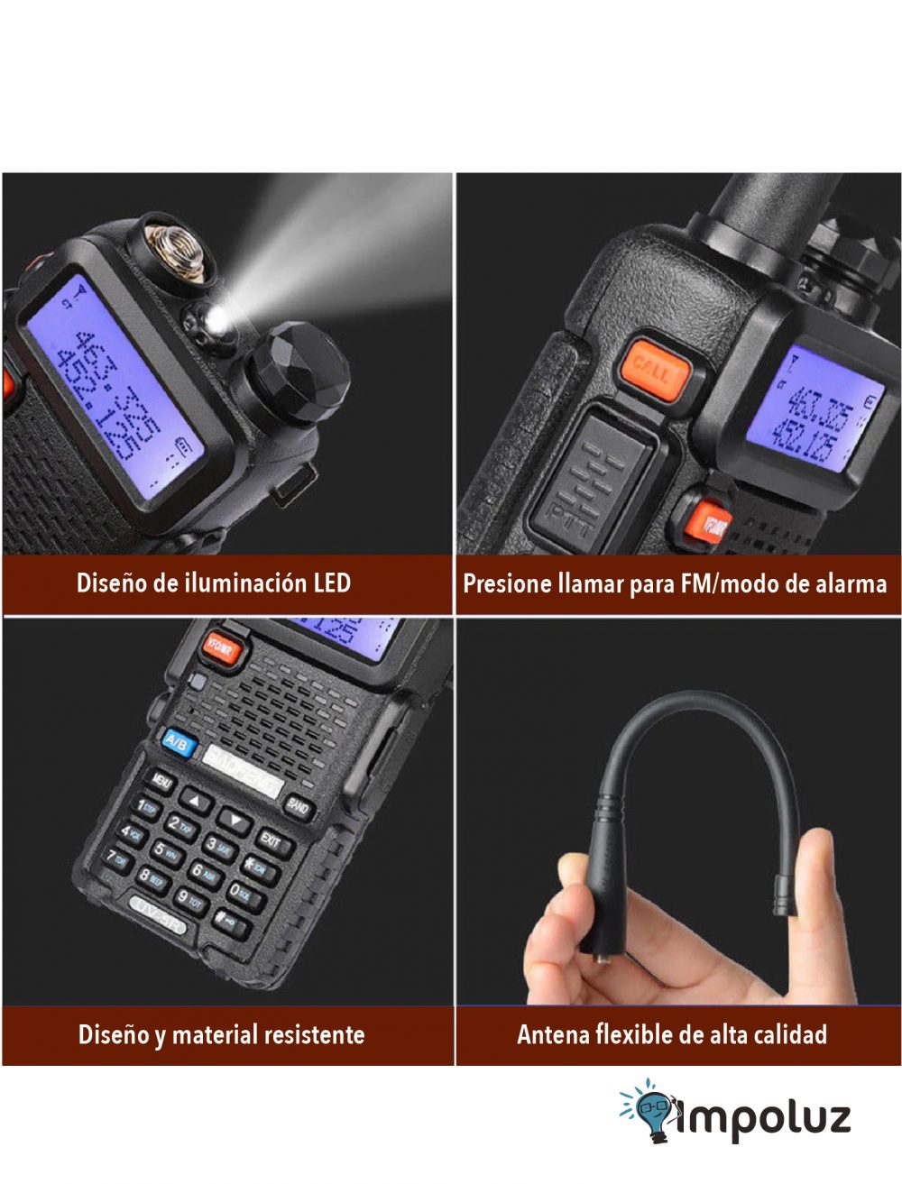 Detalles de los radios boquitoquis