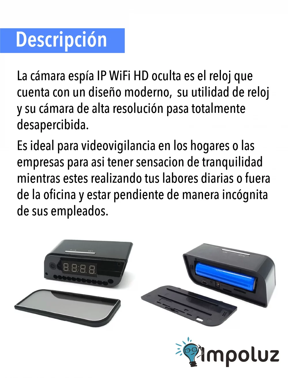 mini camara reloj espia wifi